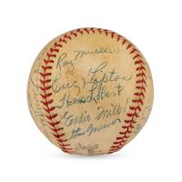 A 1944 Cincinnati Reds Team Signed Autograph Baseball
