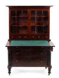 An American Empire Mahogany Butler's Chest Height 68 x width 48 x depth 21 inches. — 19TH CENTURY