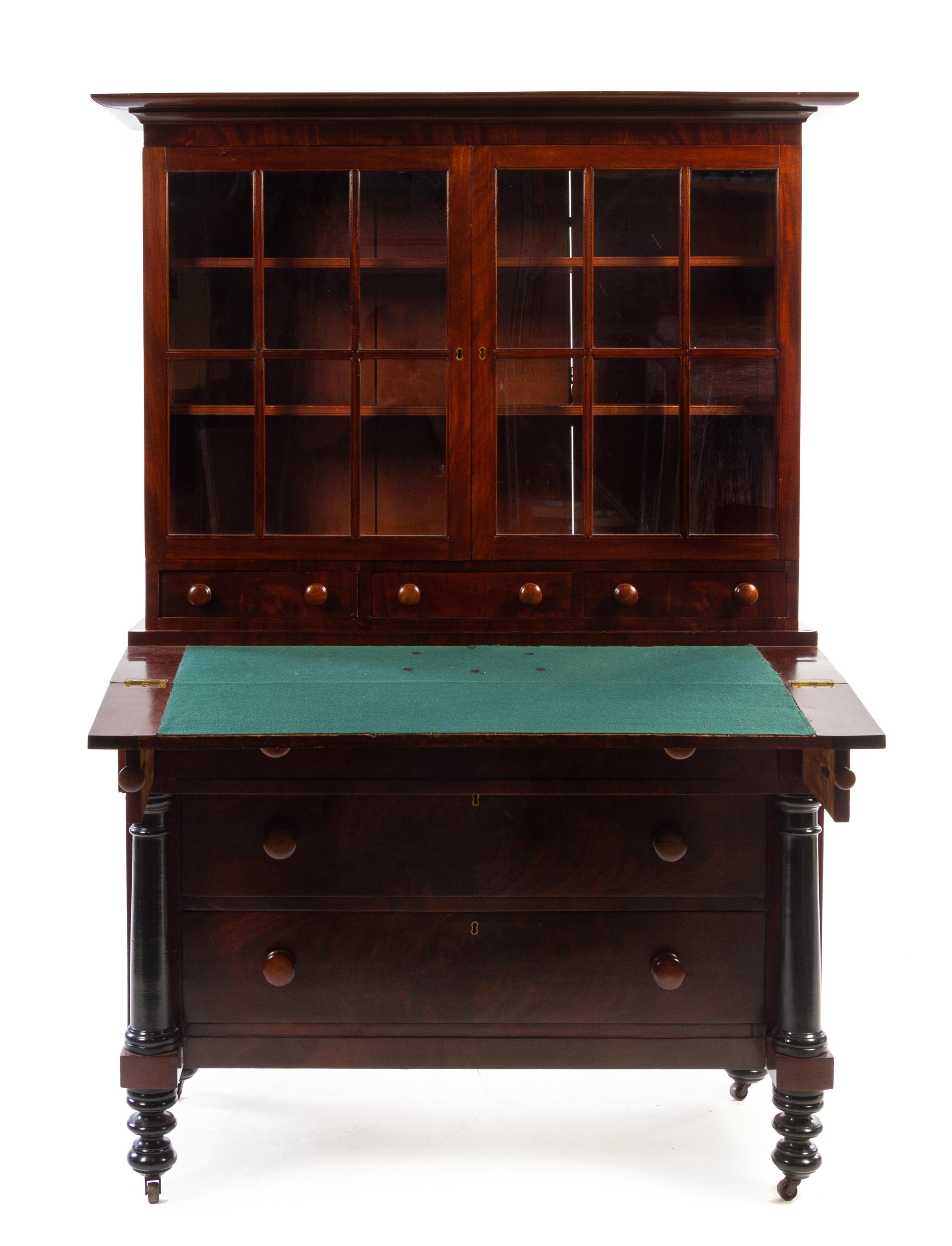 An American Empire Mahogany Butler's Chest Height 68 x width 48 x depth 21 inches. — 19TH CENTURY