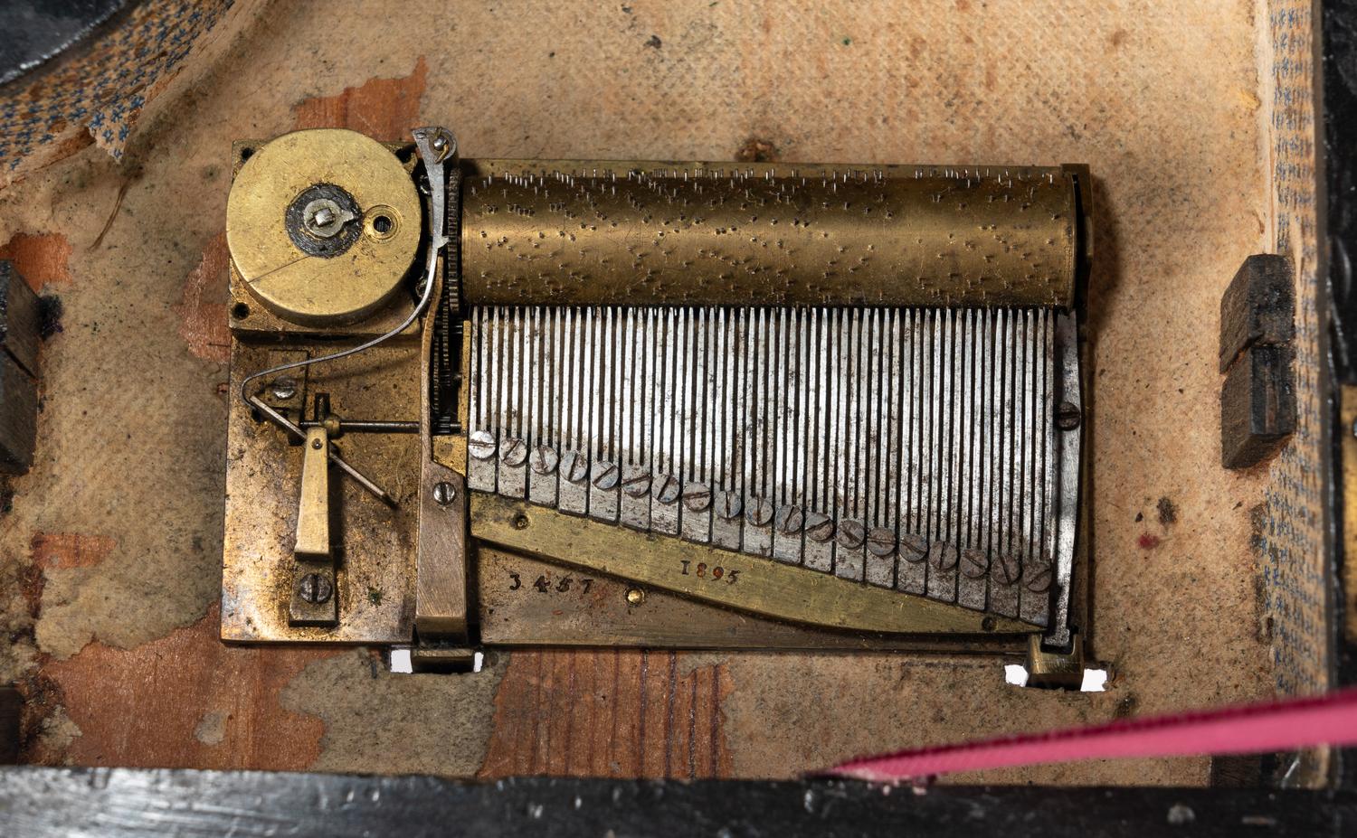 A Palais Royal Rosewood Piano-Form Musical Sewing Box