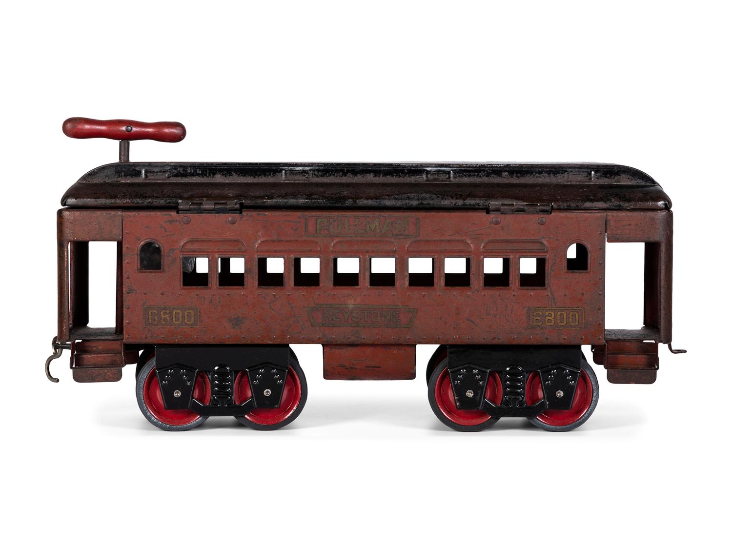 Two Keystone Pressed Steel Train Cars