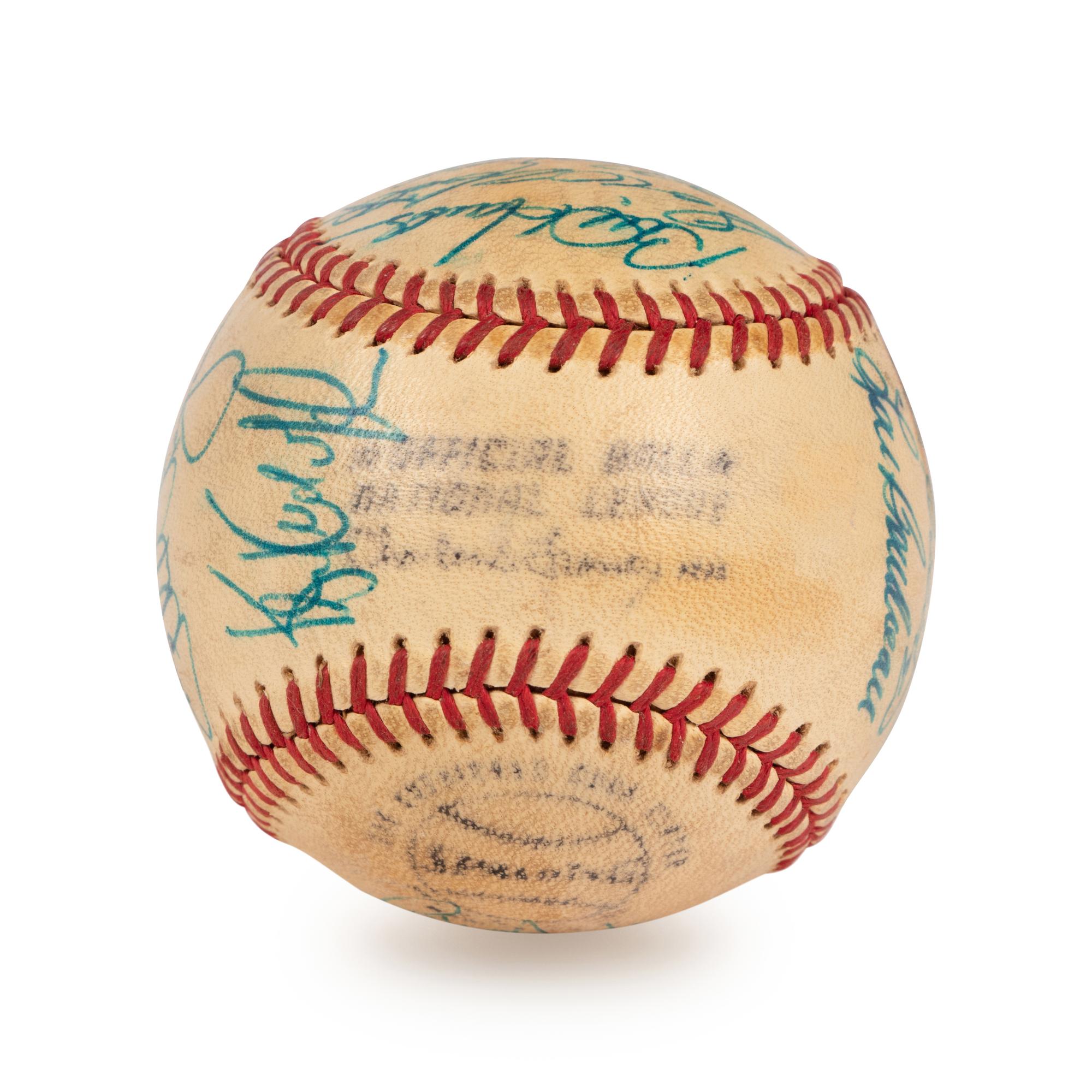 A 1972 Chicago Cubs Team Signed Autograph Baseball (Ernie Banks' Final Season)