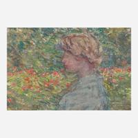 Childe Hassam (American, 1859–1935) Mrs. Hassam in a Garden, Villiers-le-Bel