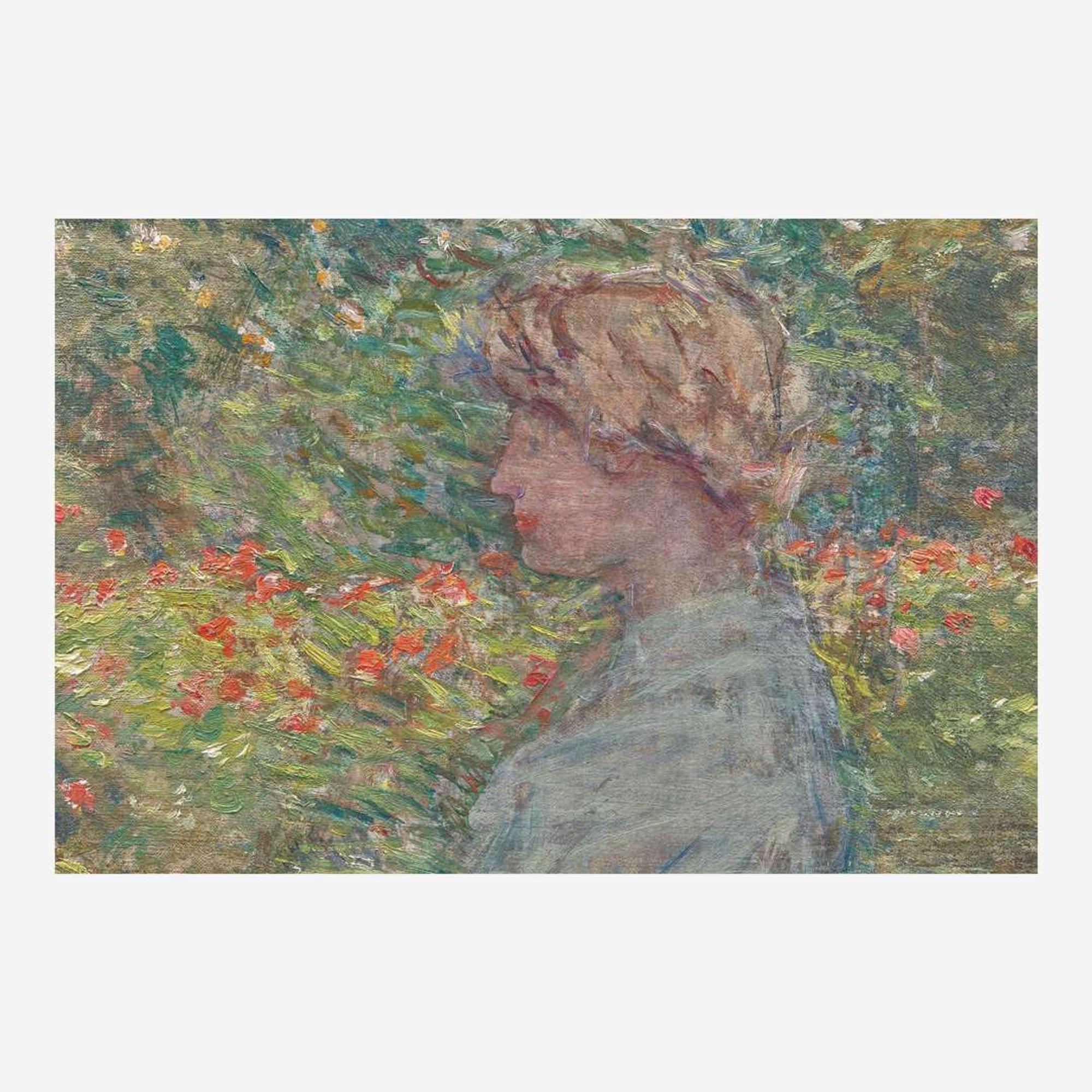 Childe Hassam (American, 1859–1935) Mrs. Hassam in a Garden, Villiers-le-Bel