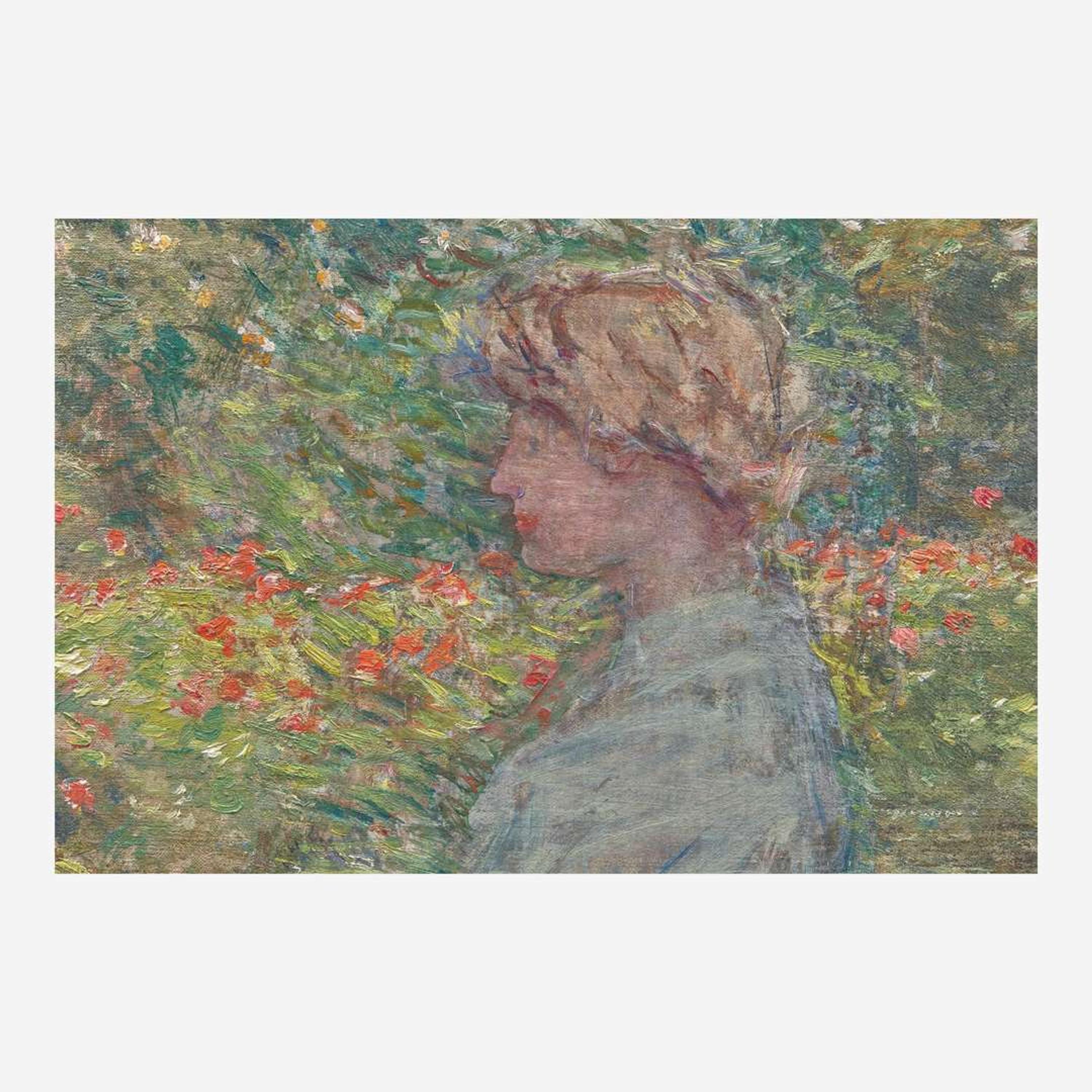 Childe Hassam (American, 1859–1935) Mrs. Hassam in a Garden, Villiers-le-Bel