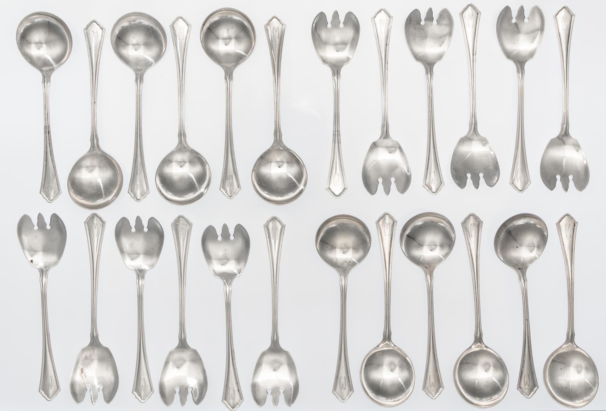 A Partial American Silver Flatware Set, R. Wallace & Sons Length of first 5 1/4 inches. — MID 20TH CENTURY