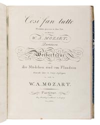 [MUSIC]. MOZART, Wolfgang Amadeus (1756-1791). Cosi Fan Tutte: Dramma giocoso in due Atti… Partitura . Leipzig: Breitkopf & Hartel, [1810].