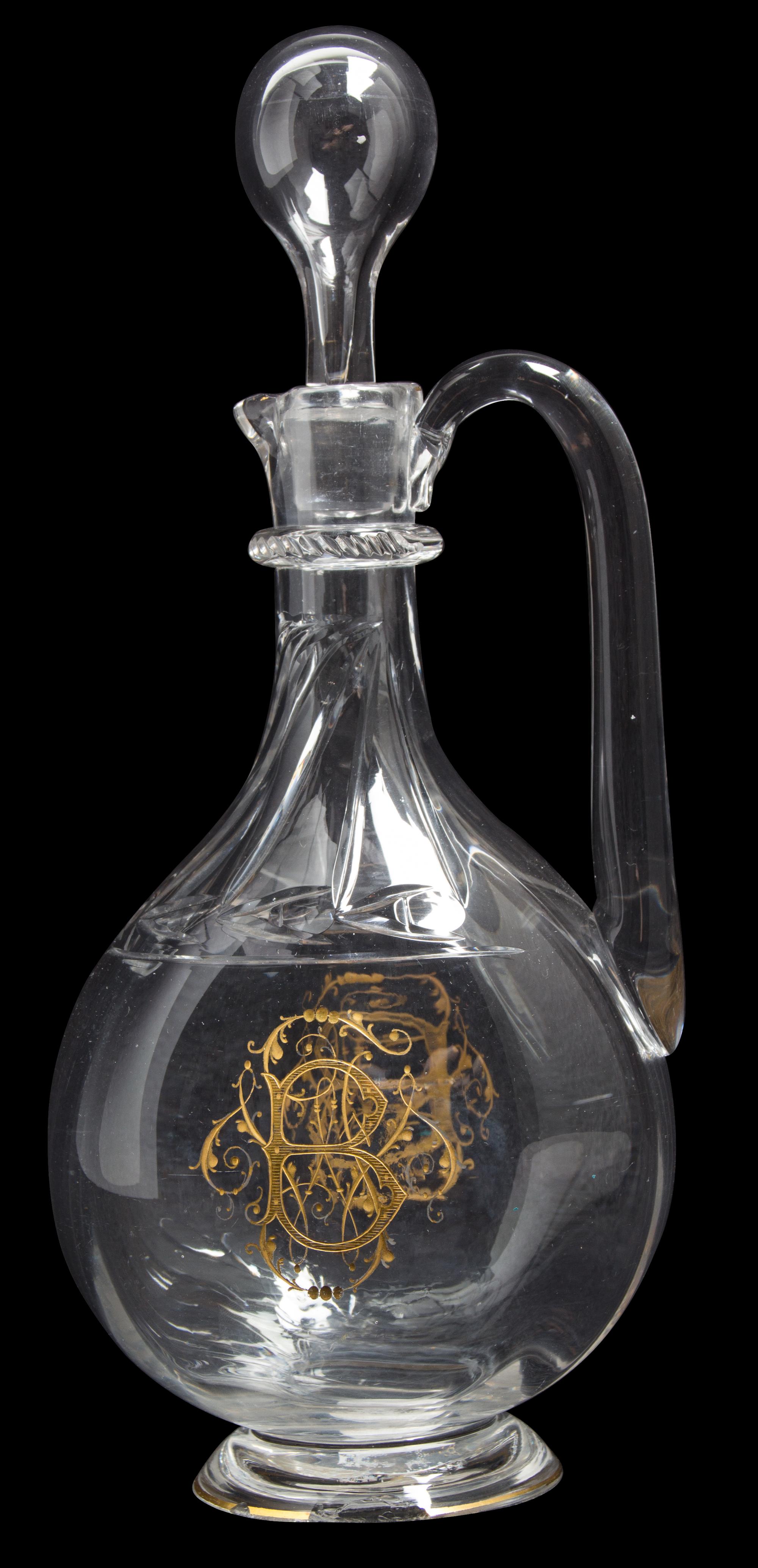 A Le Rosey Crystal Decanter Height 10 x diameter 5 inches. — CIRCA 1848