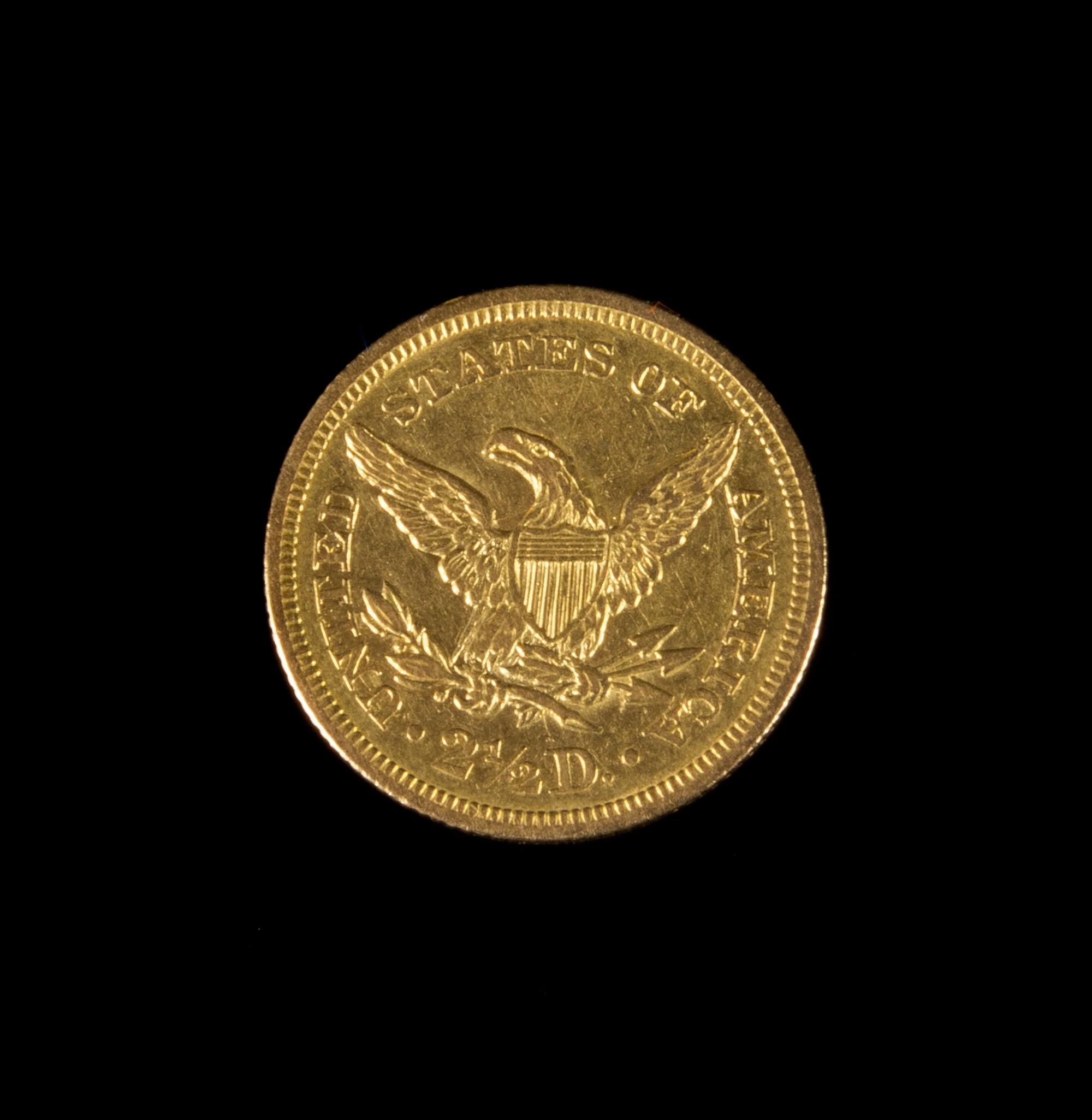 A United States 1845 Liberty Head $2.50 Gold Coin