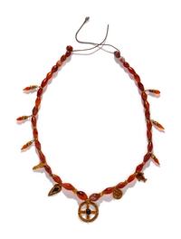 A Hellenistic Gold, Carnelian, and Glass Necklace with Pendants