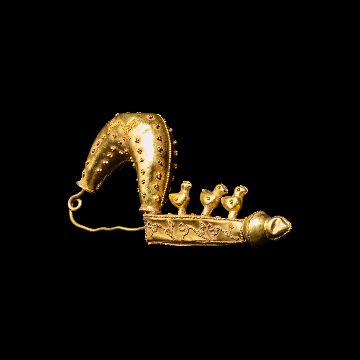 An Etruscan Gold Fibula