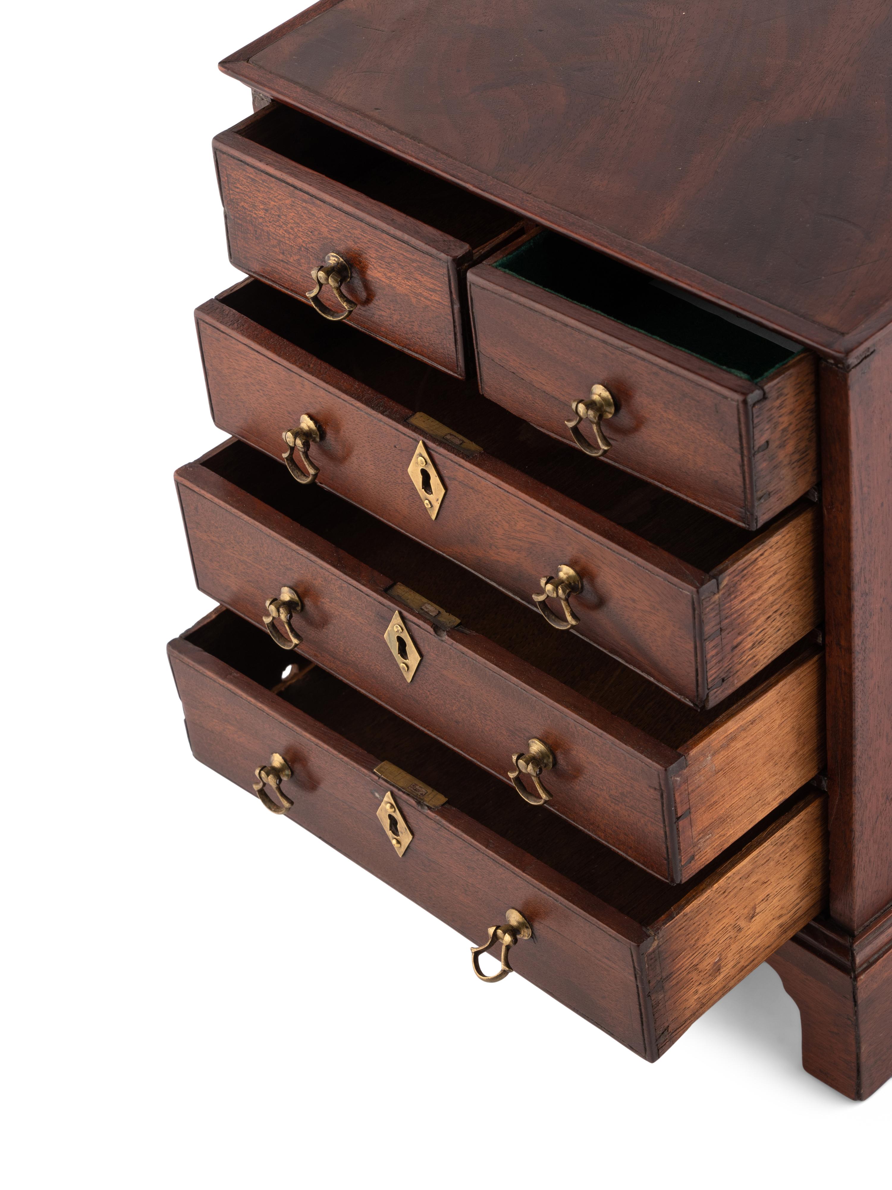 A George III Mahogany Diminutive Chest of Drawers