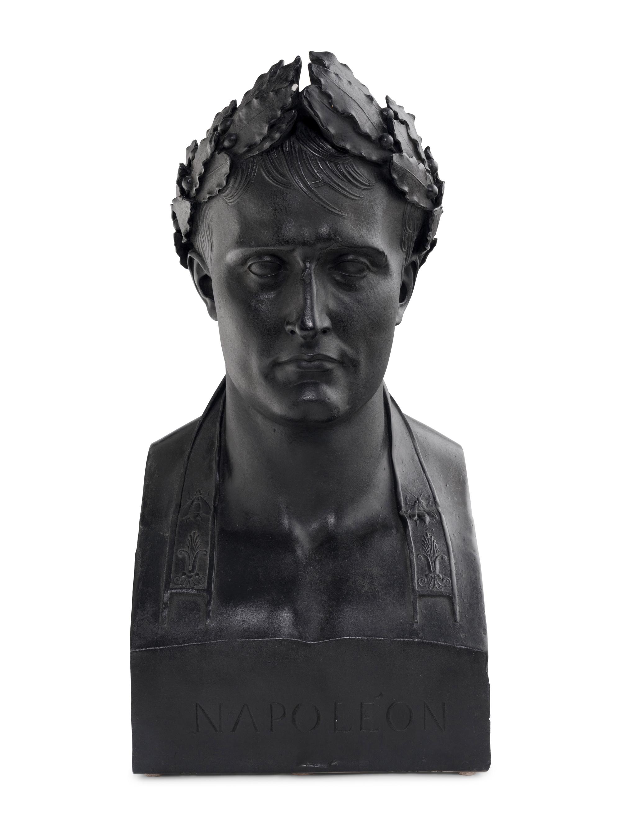 A Painted Composition Bust of Napoleon as Caesar