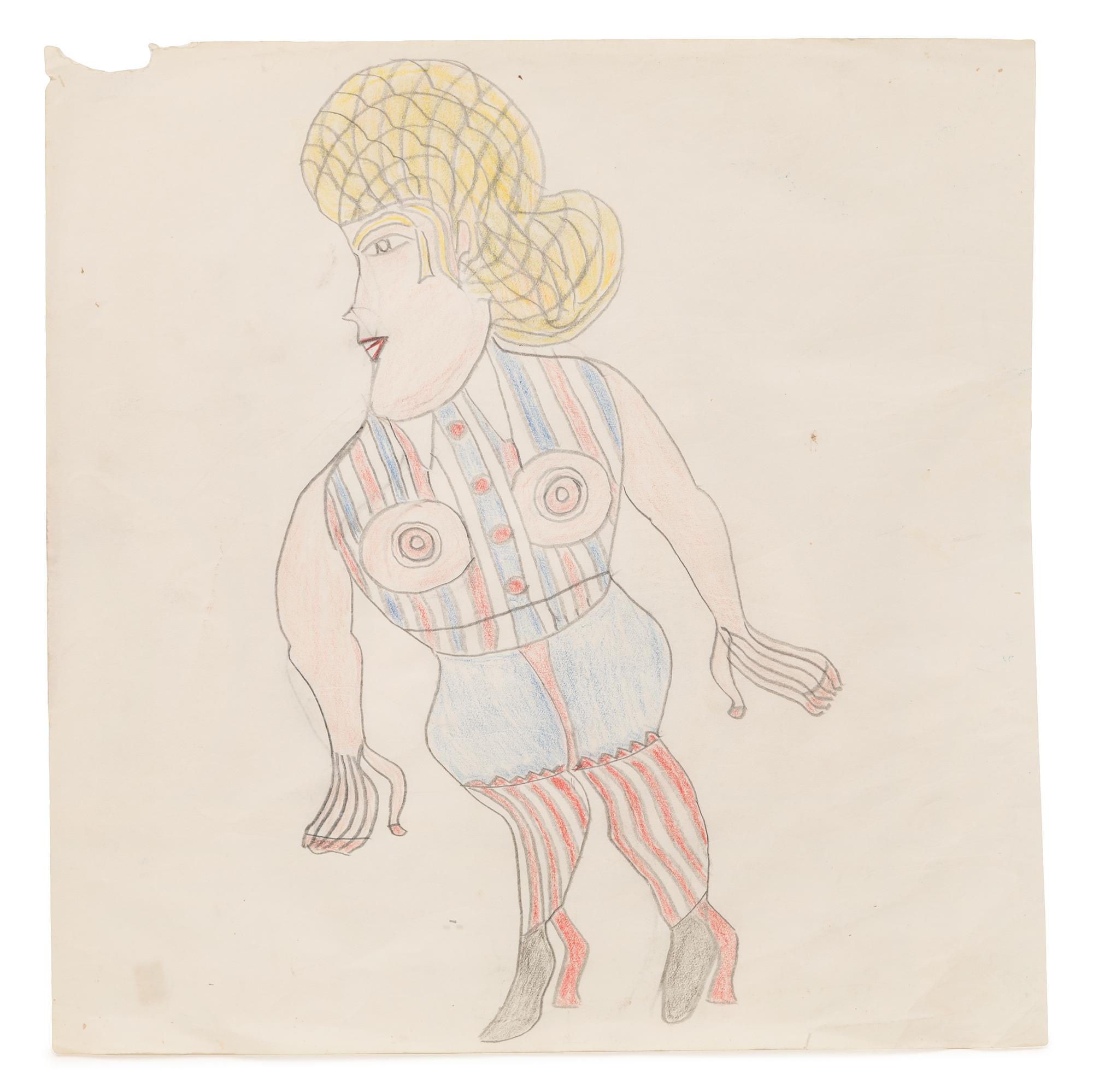 Henry Speller, (American, 1900-1996), Untitled (Superwoman)