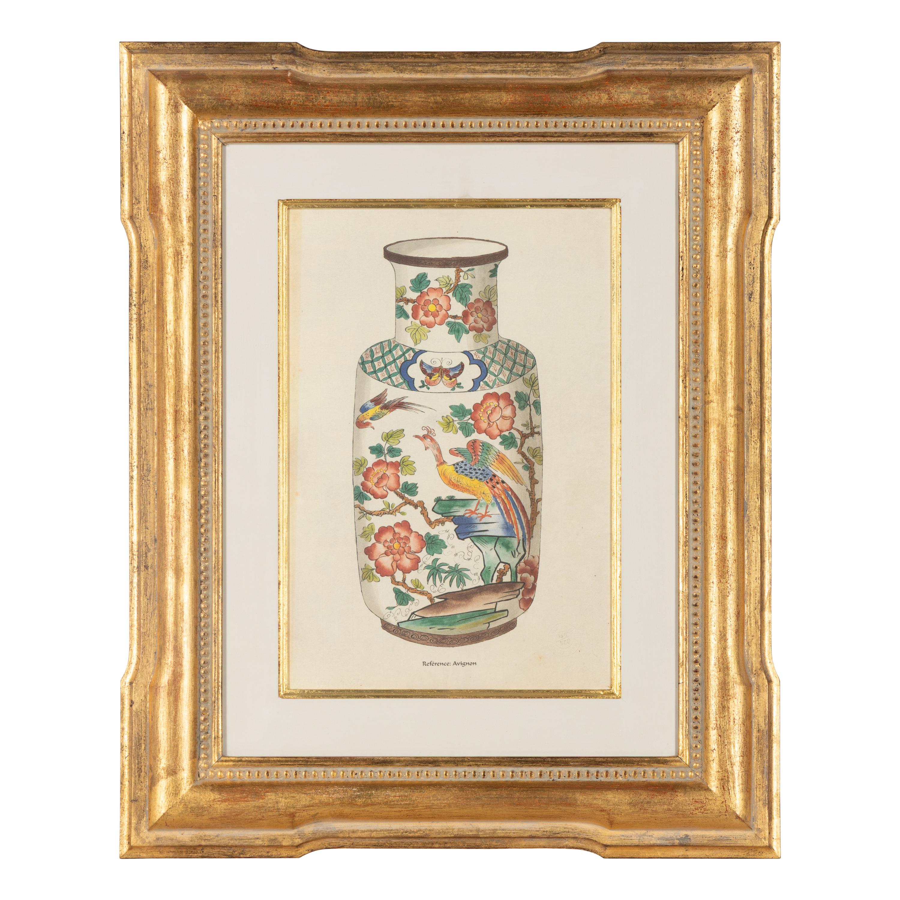 A Set of Six Framed Prints of Chinese Porcelain Vases