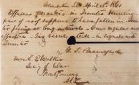 (CIVIL WAR) FORT SUMTER. Highly important MS telegram, from General Pierre G.T. Beauregard to L.P. Walker, April 13, 1861.
