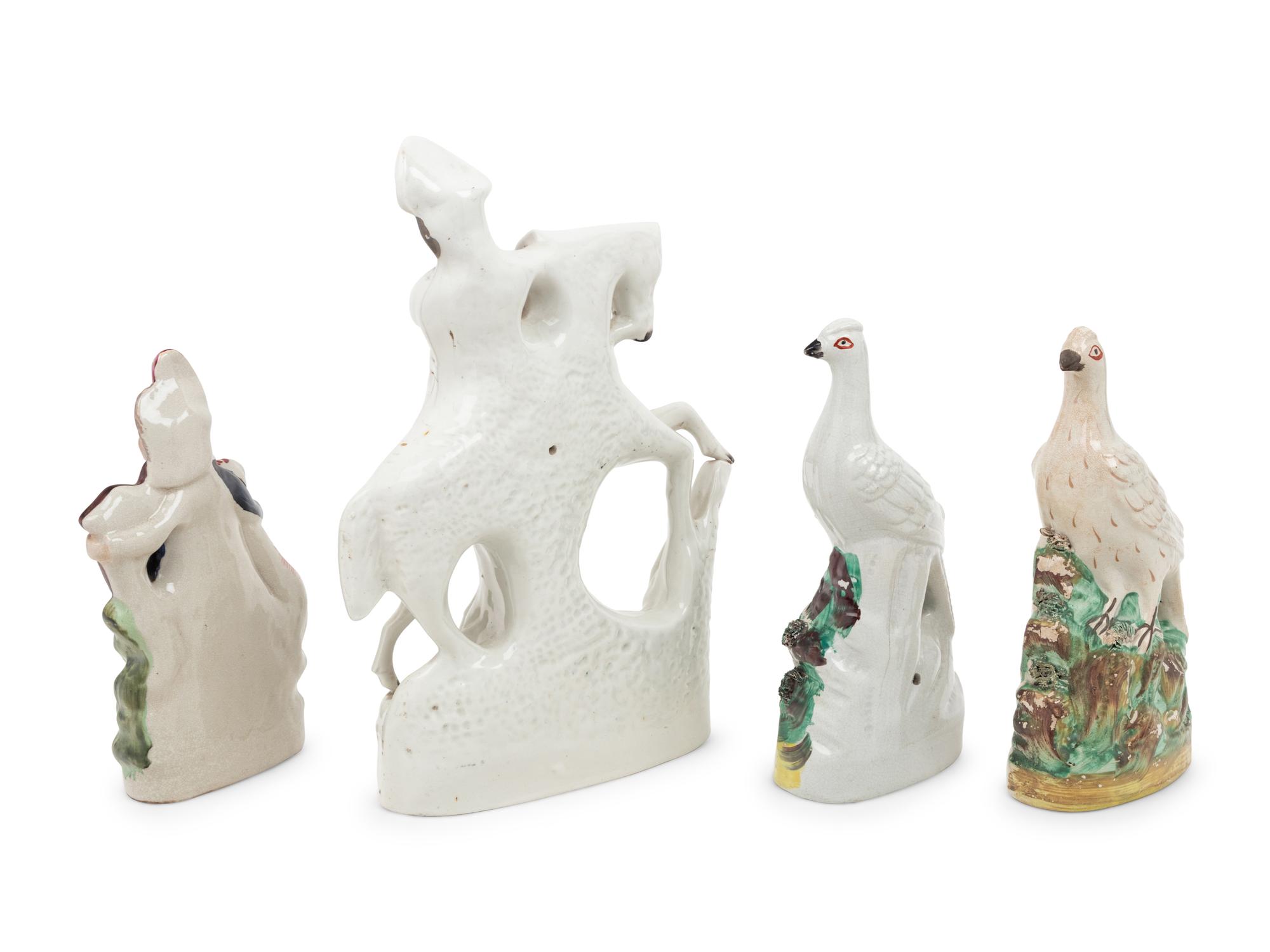 Four Staffordshire Figures