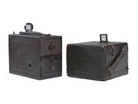 [CAMERAS]. Two French cameras, incl. stereo box example.