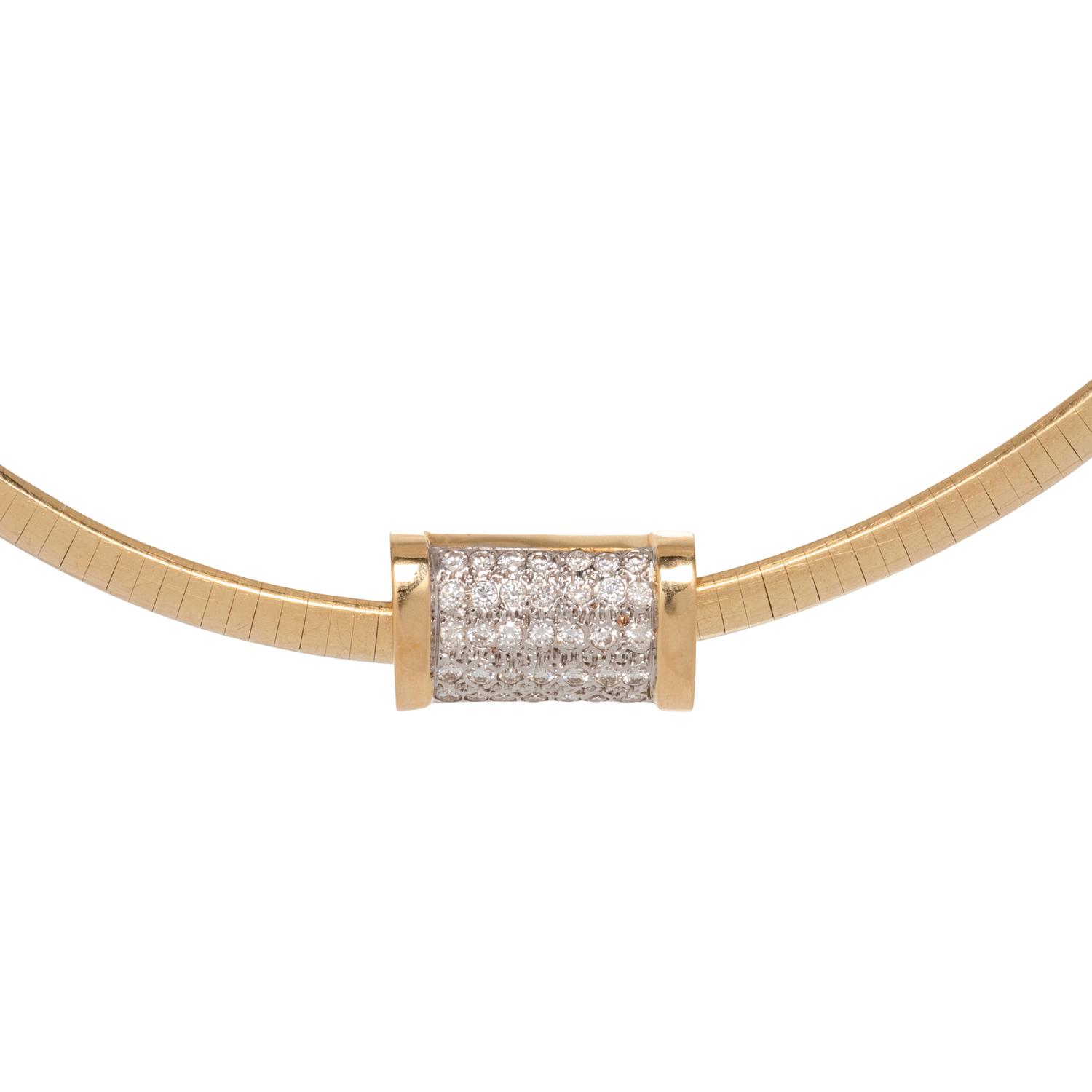 YELLOW GOLD AND DIAMOND NECKLACE