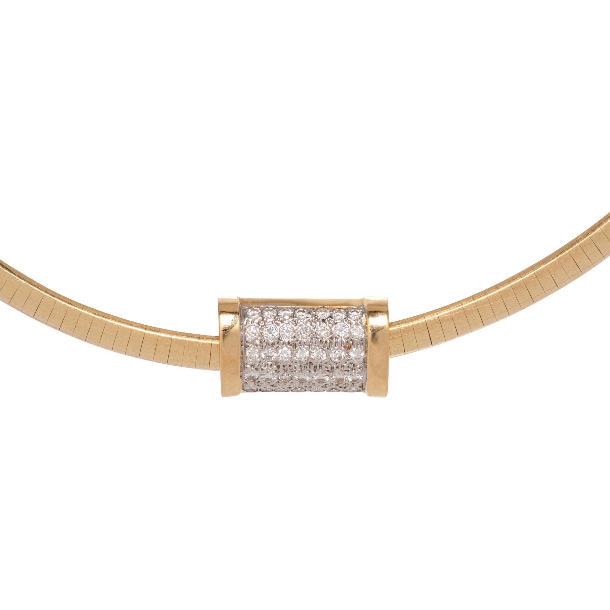 YELLOW GOLD AND DIAMOND NECKLACE