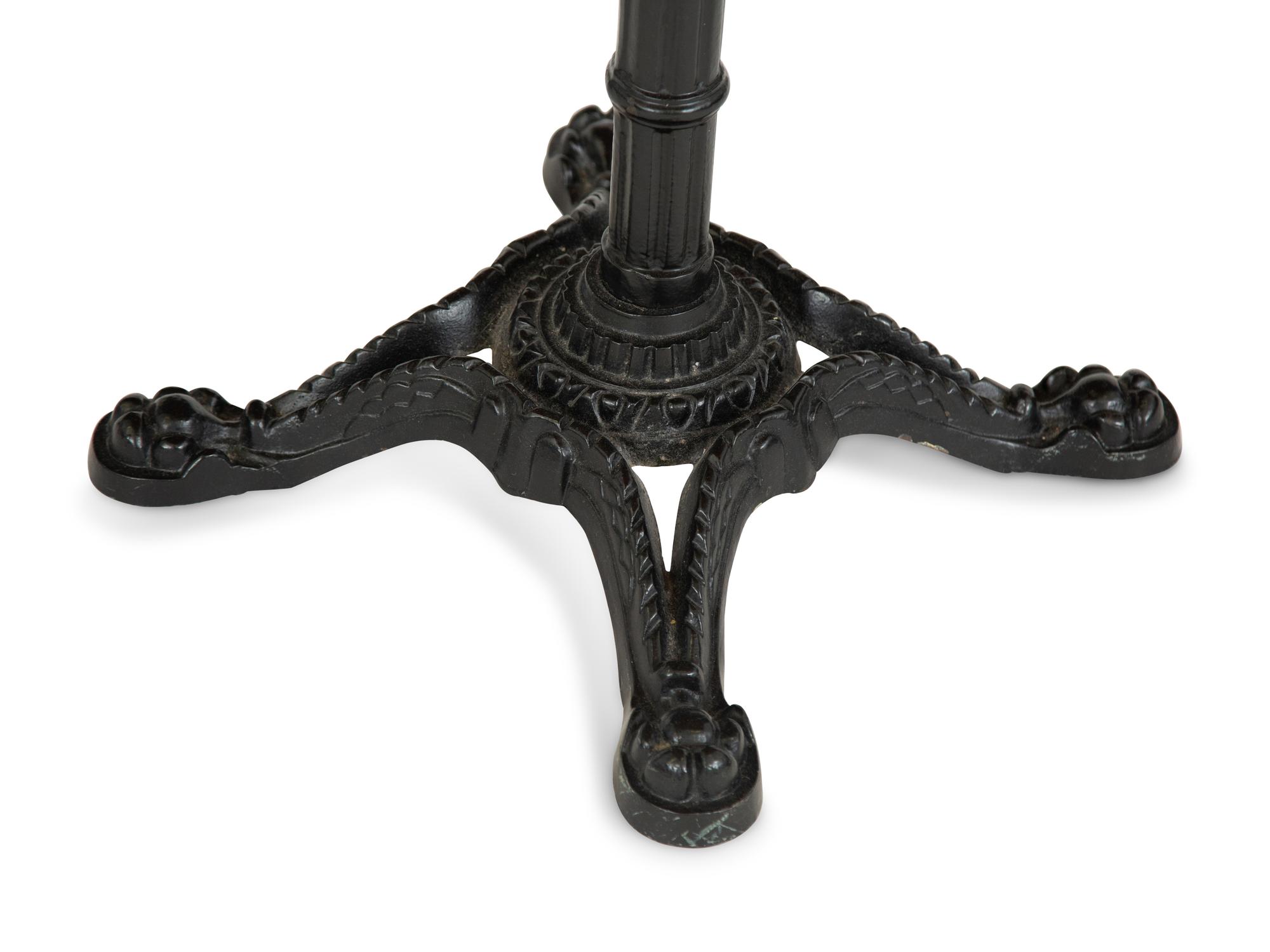 A Victorian Bistro Table with Iron Base and Cherry Top