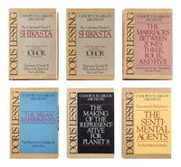 LESSING, Doris (1919-2013). [Canopus in Argos:] Re: Colonised Planet 5, Shikasta. 1979. -- The Marriages Between Zones Three, Four, and Five. 1980. -- The Sirian Experiments. 1980. -- The Making of the Representative for Planet 8. 1982. -- Documents Relating to t he Sentimental Agents in the Volyen Empire. 1983. All New York: Alfred A. Knopf.