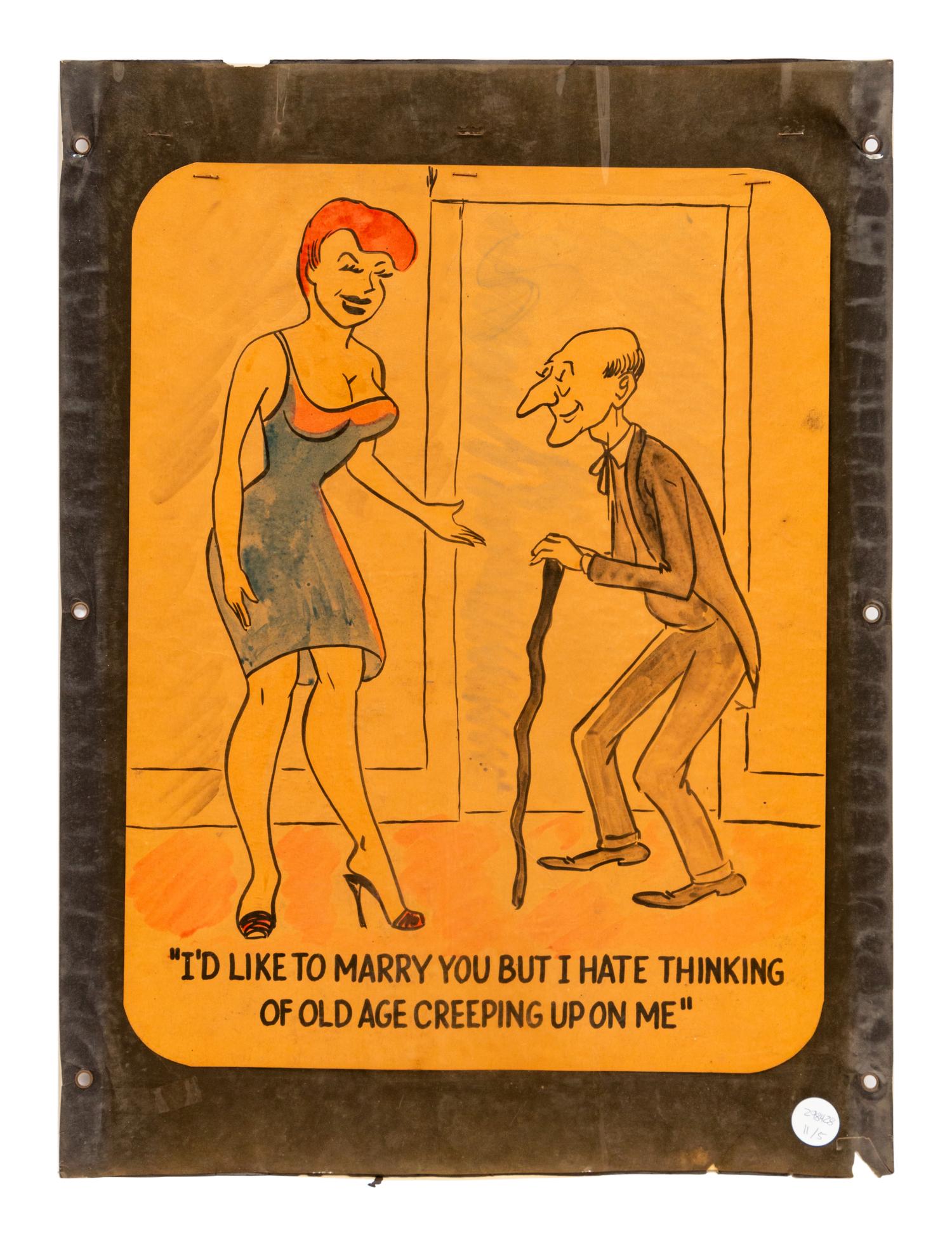 A Group of Five 1950's Era New Yorker Artist Illustrations