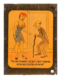 A Group of Five 1950's Era New Yorker Artist Illustrations