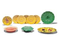 A Group of Sarreguemines Majolica Tablewares