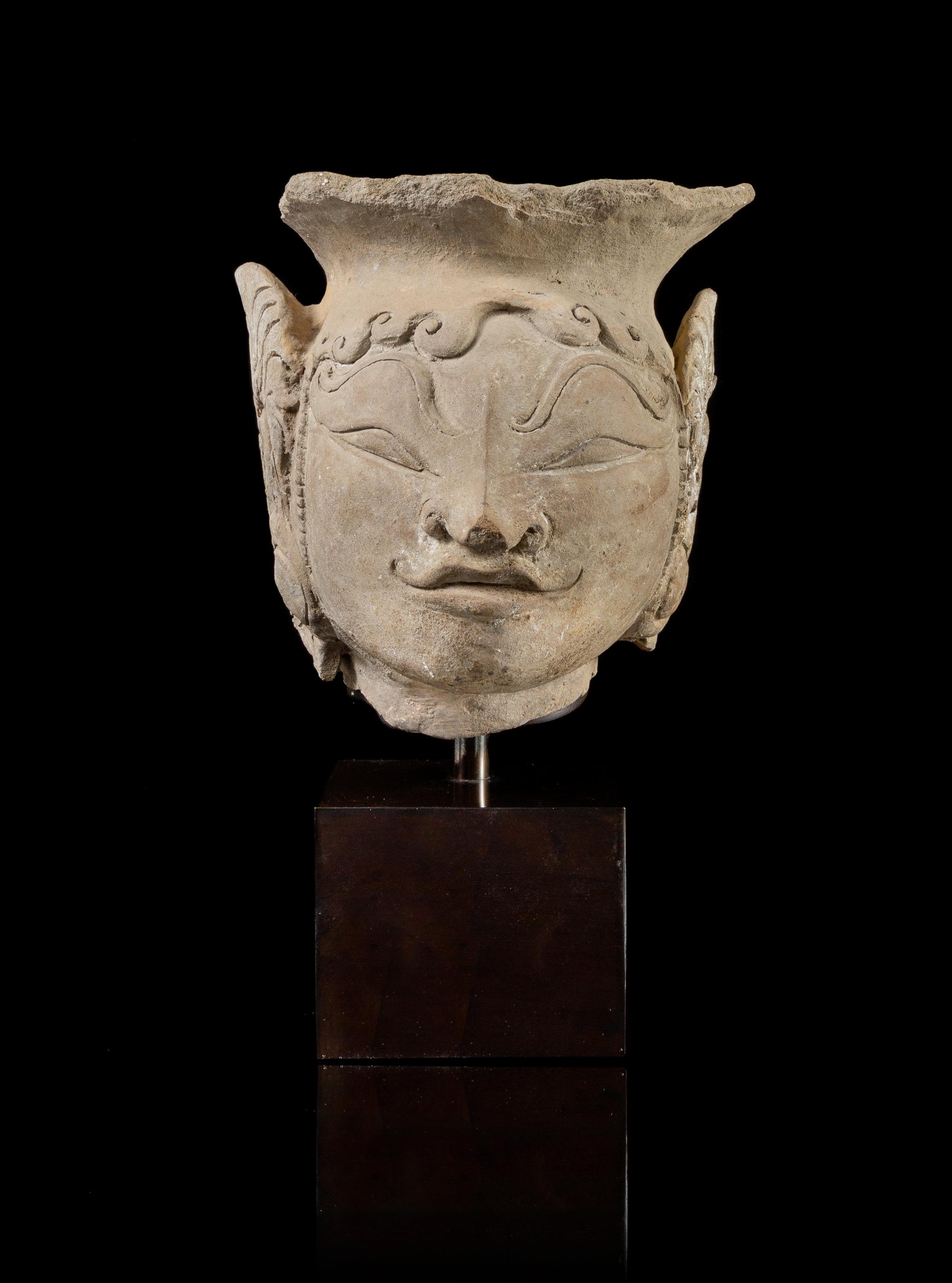 A Javanese Terracotta Head of a Female
