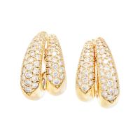 YELLOW GOLD AND DIAMOND EARRINGS