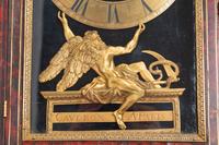 A Napoleon III Style Gilt Bronze and Red Tortoiseshell Bracket Clock with an Associated Bracket