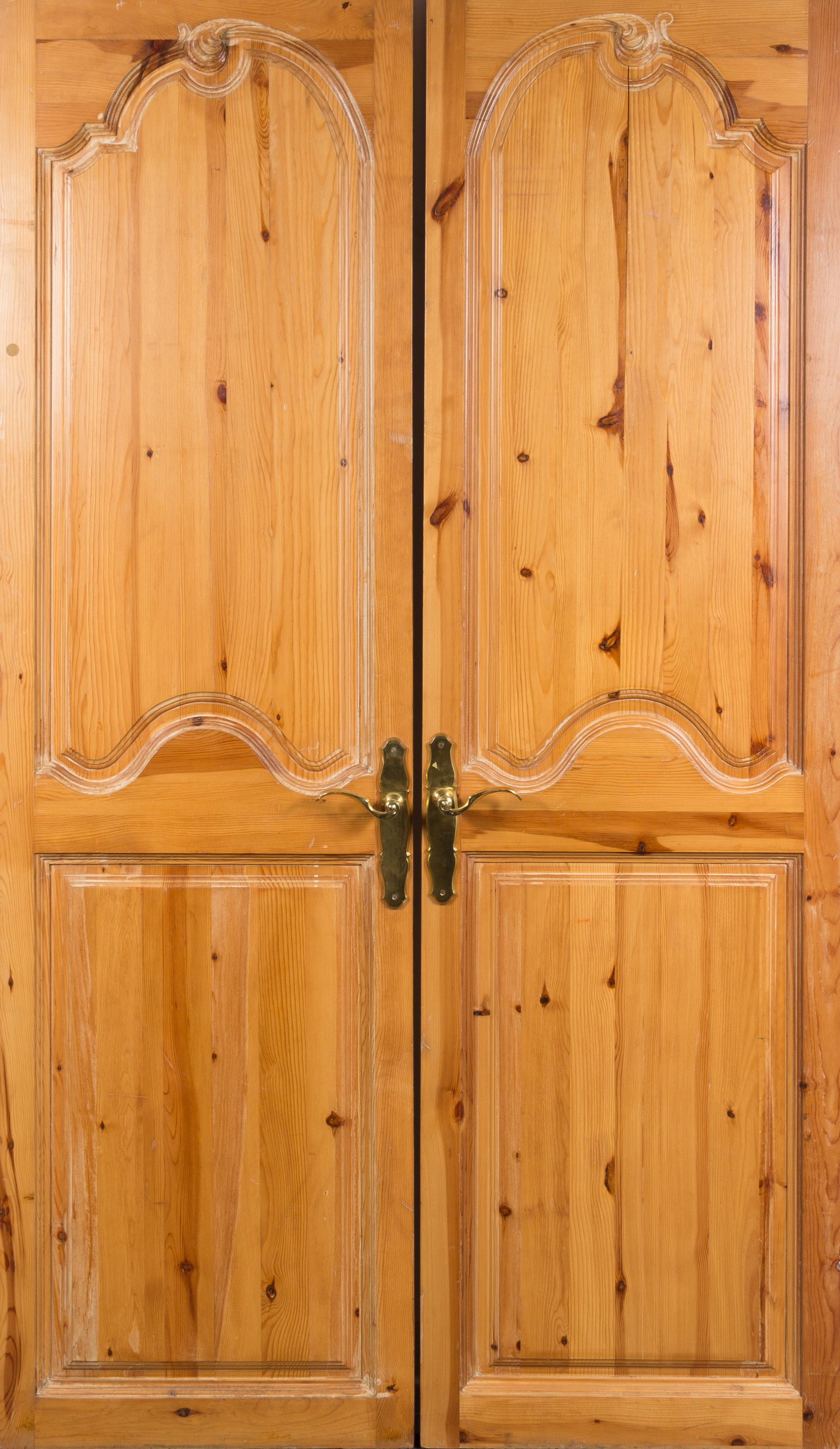 Two French Style Pine Doors Height of first 84 x width 24 inches. — 20TH CENTURY