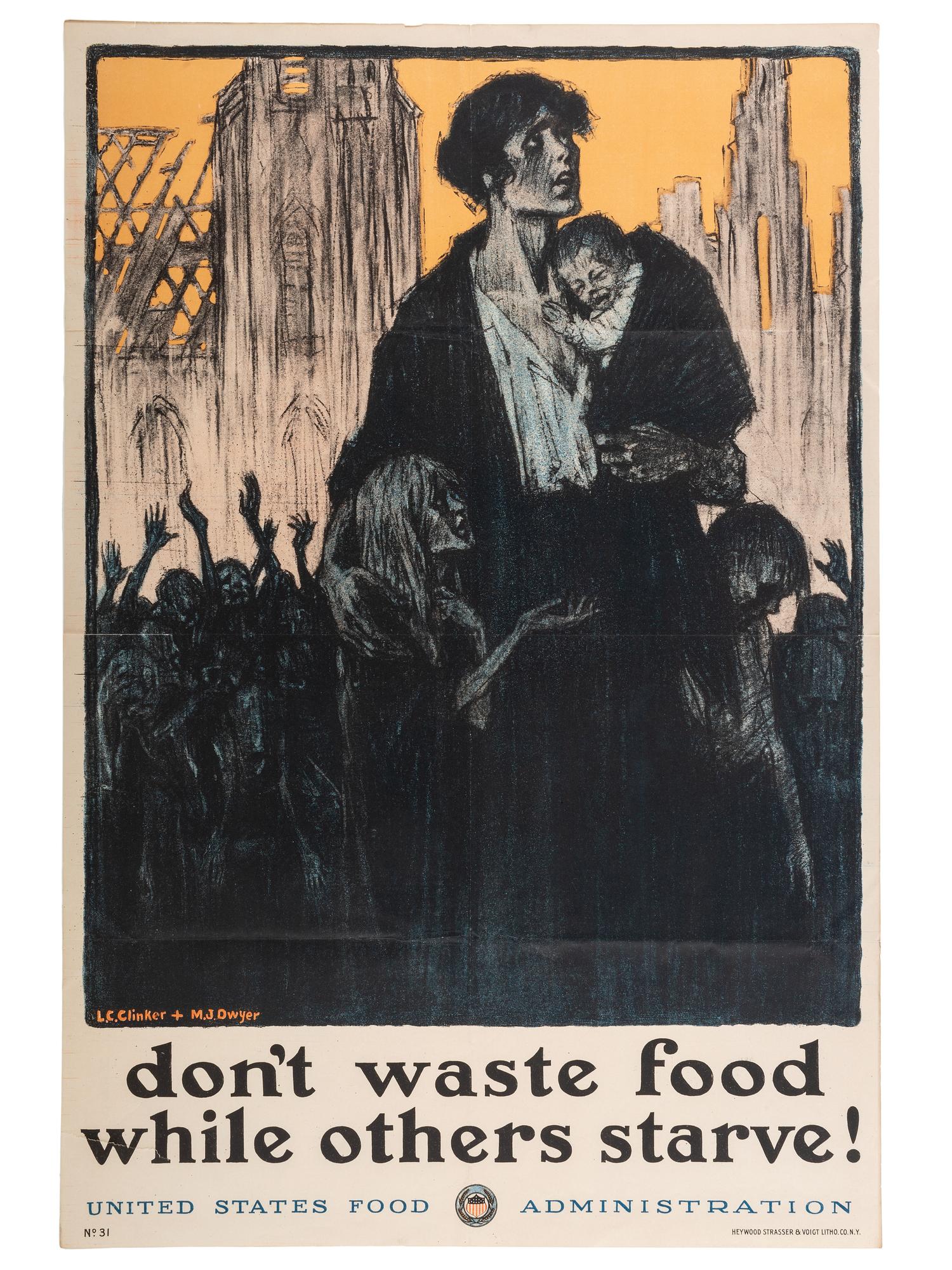 [World War I]. A group of 5 posters produced by the US Food Administration promoting food conservation, comprising: