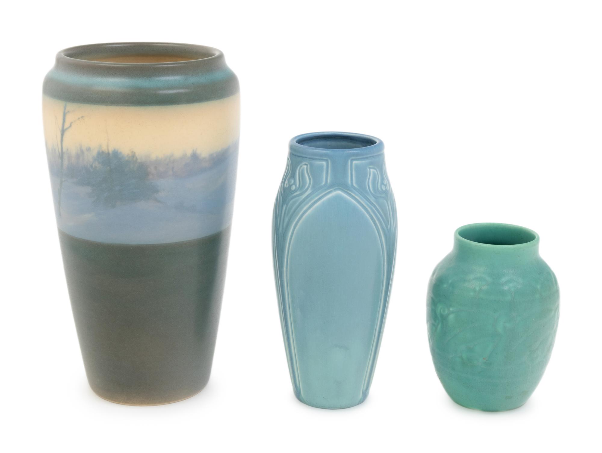 A Group of Three Rookwood Pottery Articles