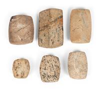 A Group of Gneiss Bannerstone Blanks