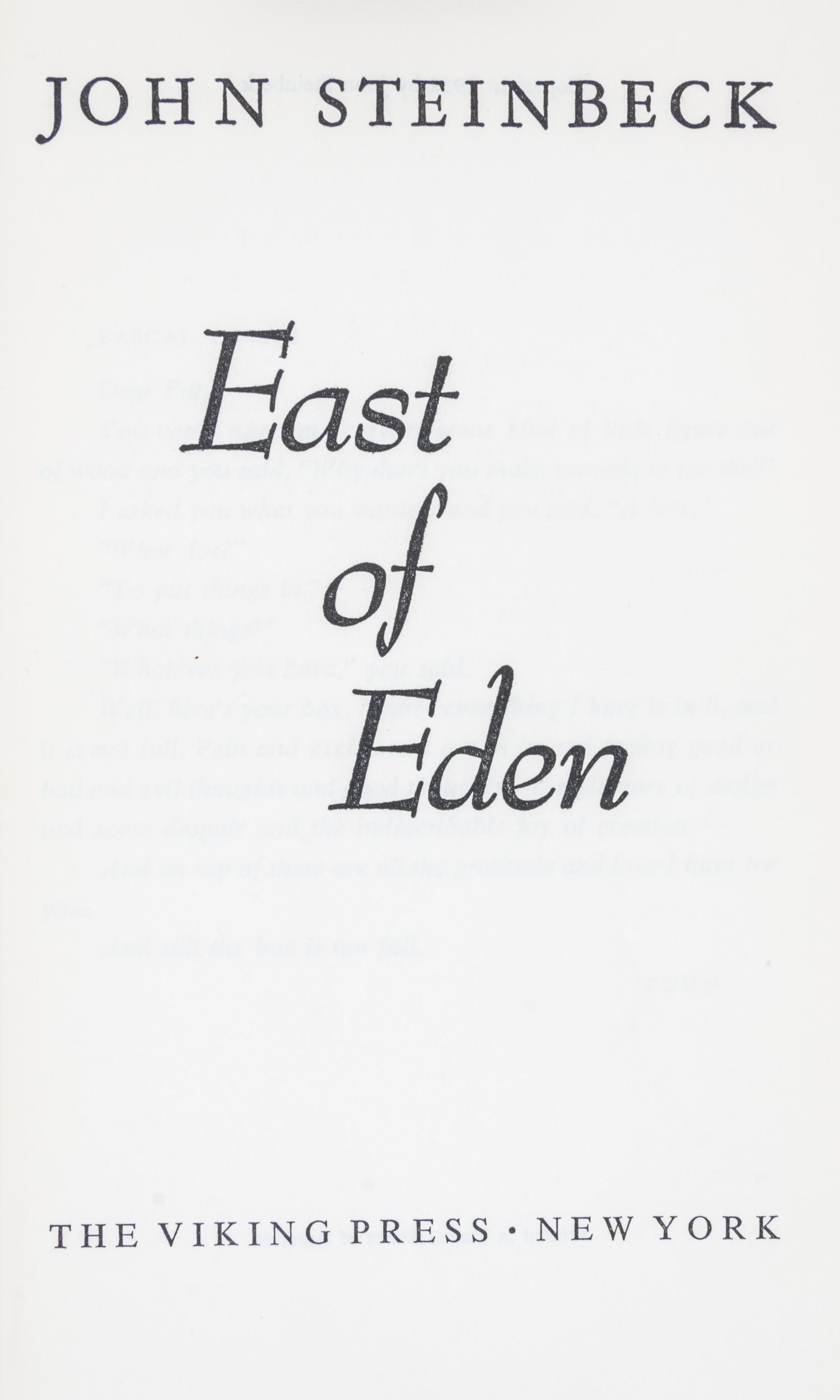 STEINBECK, JOHN. Three first editions.