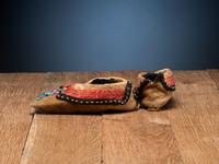 Kickapoo Beaded Smoke-Tanned Hide Moccasins