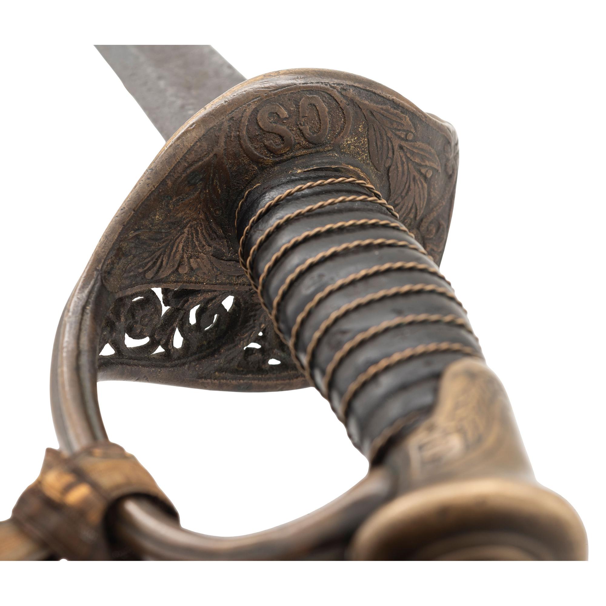Leech & Rigdon Inside Guard CS Marked Staff & Field Officer's Sword