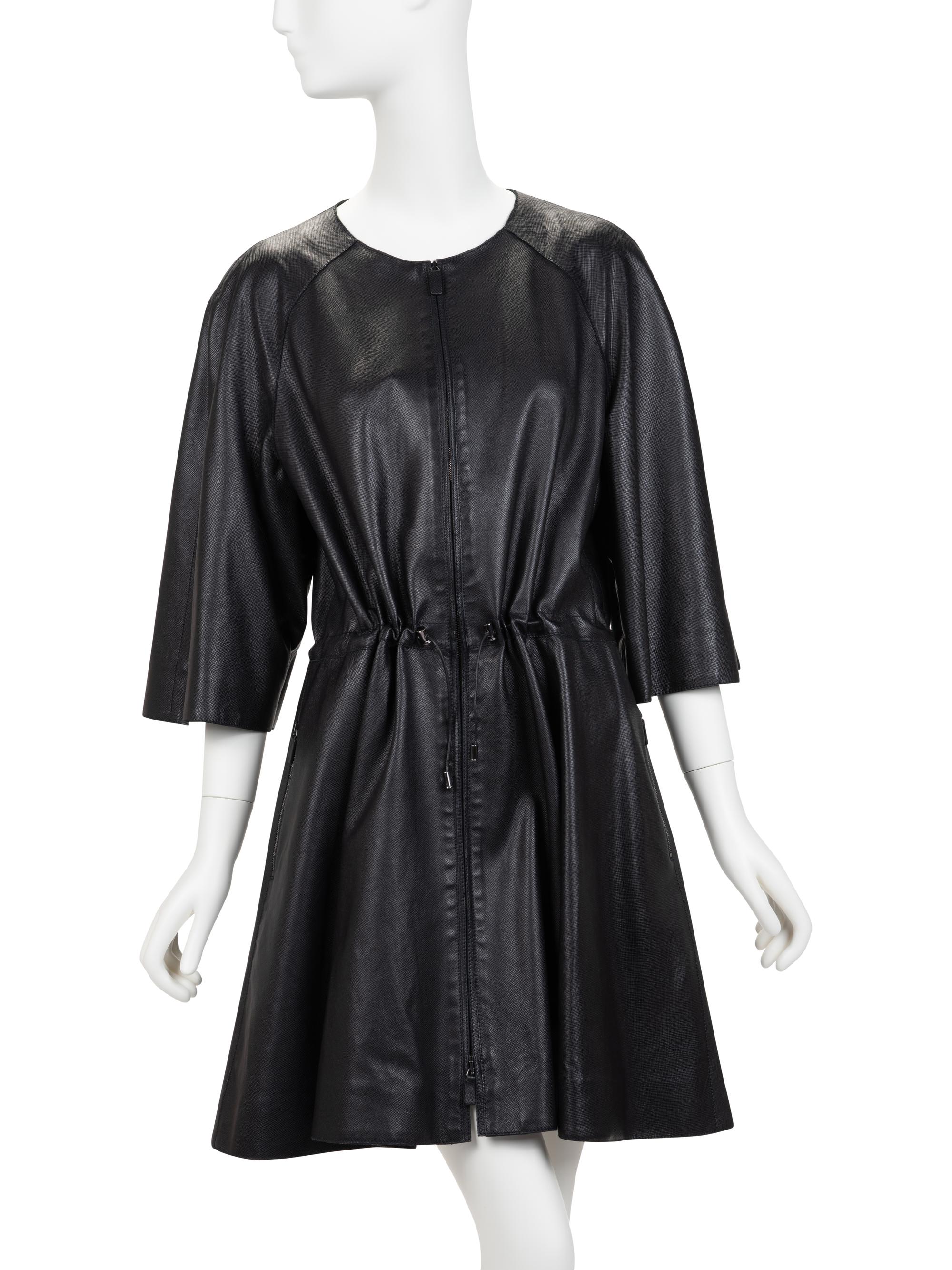 Giorgio Armani Leather Coat, 2000-10s