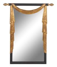 An Italian Painted and Parcel Gilt Mirror