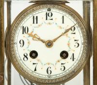 A French Neoclassical Style Gilt Metal and Cloisonné Mantle Clock
