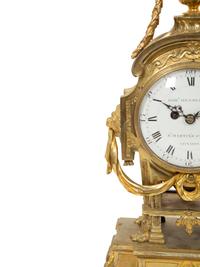 An English Gilt Bronze Mantel Clock