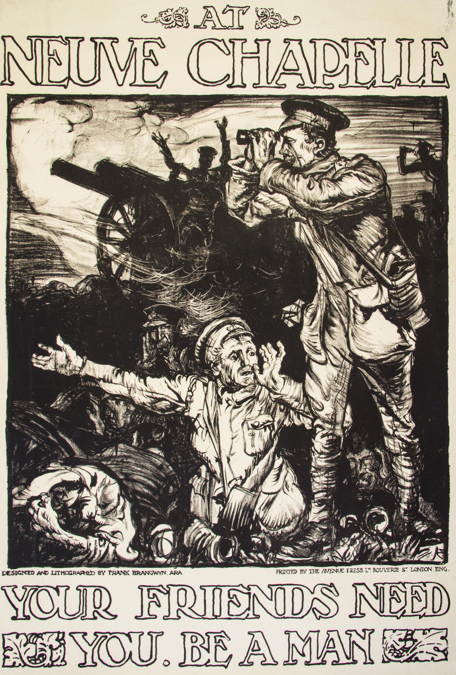 (WWI POSTERS) BRANGWYN, FRANK, Sir. Three WWI posters.