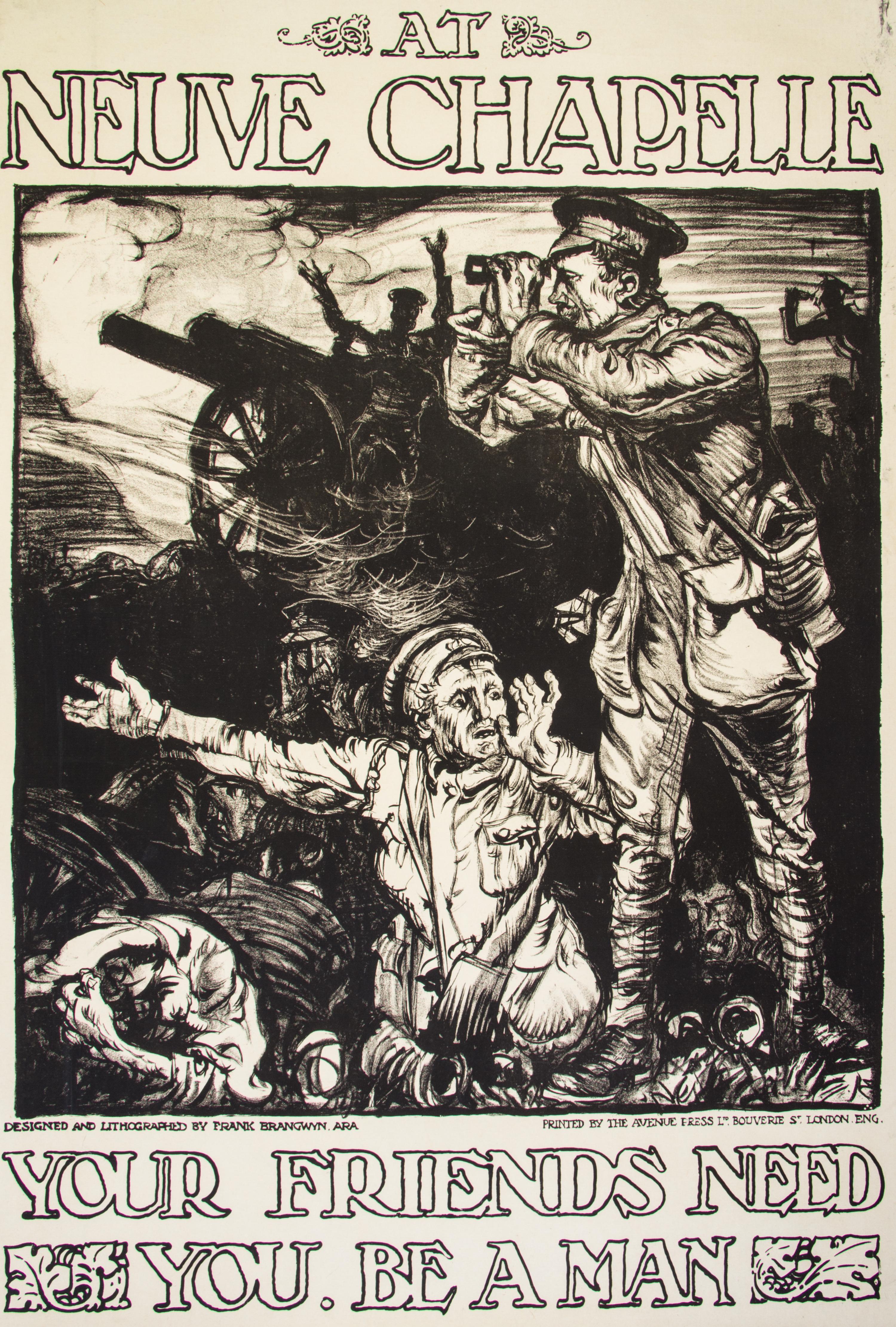 (WWI POSTERS) BRANGWYN, FRANK, Sir. Three WWI posters.