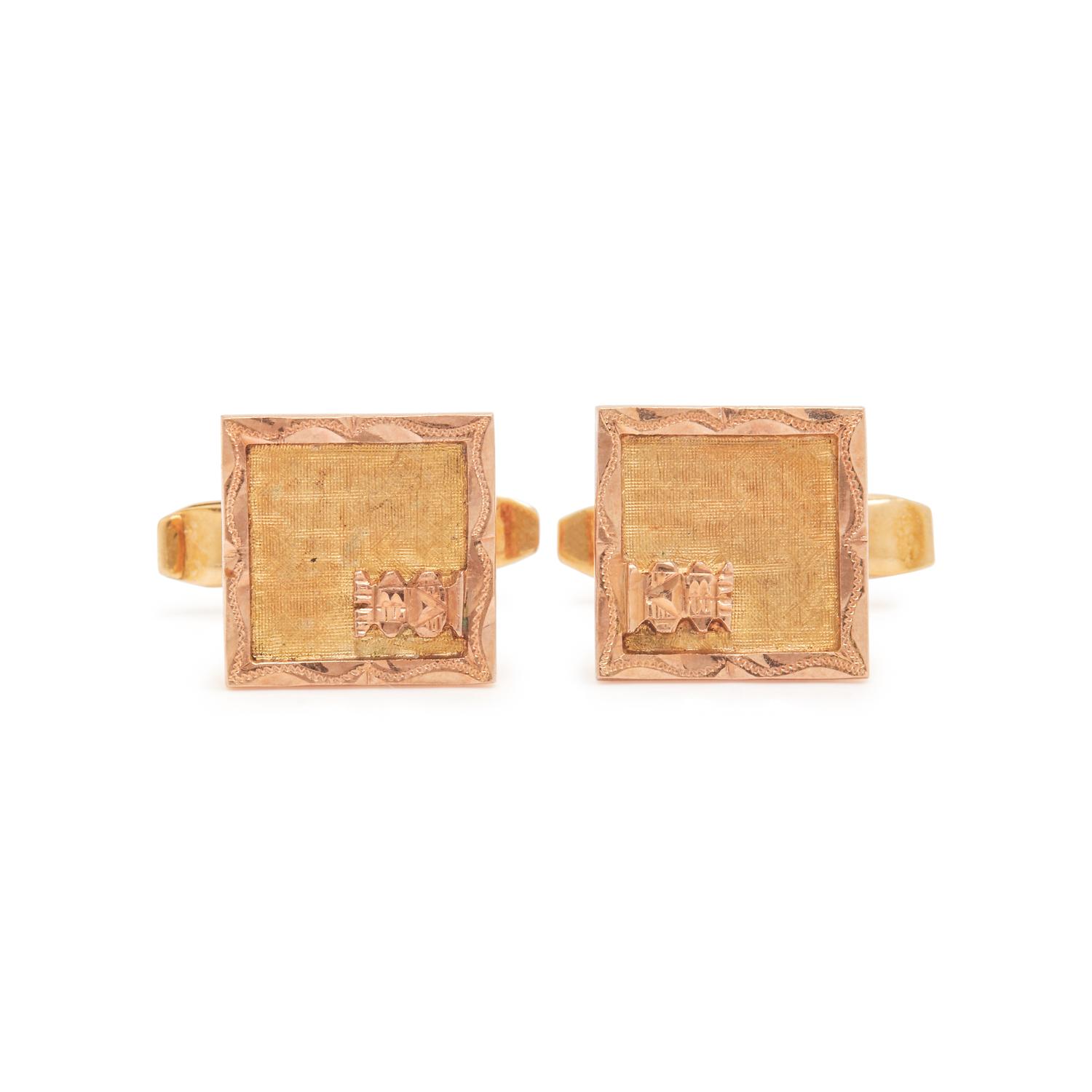 BICOLOR GOLD CUFFLINKS