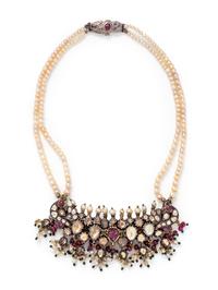 PEARL AND GEMSTONE NECKLACE