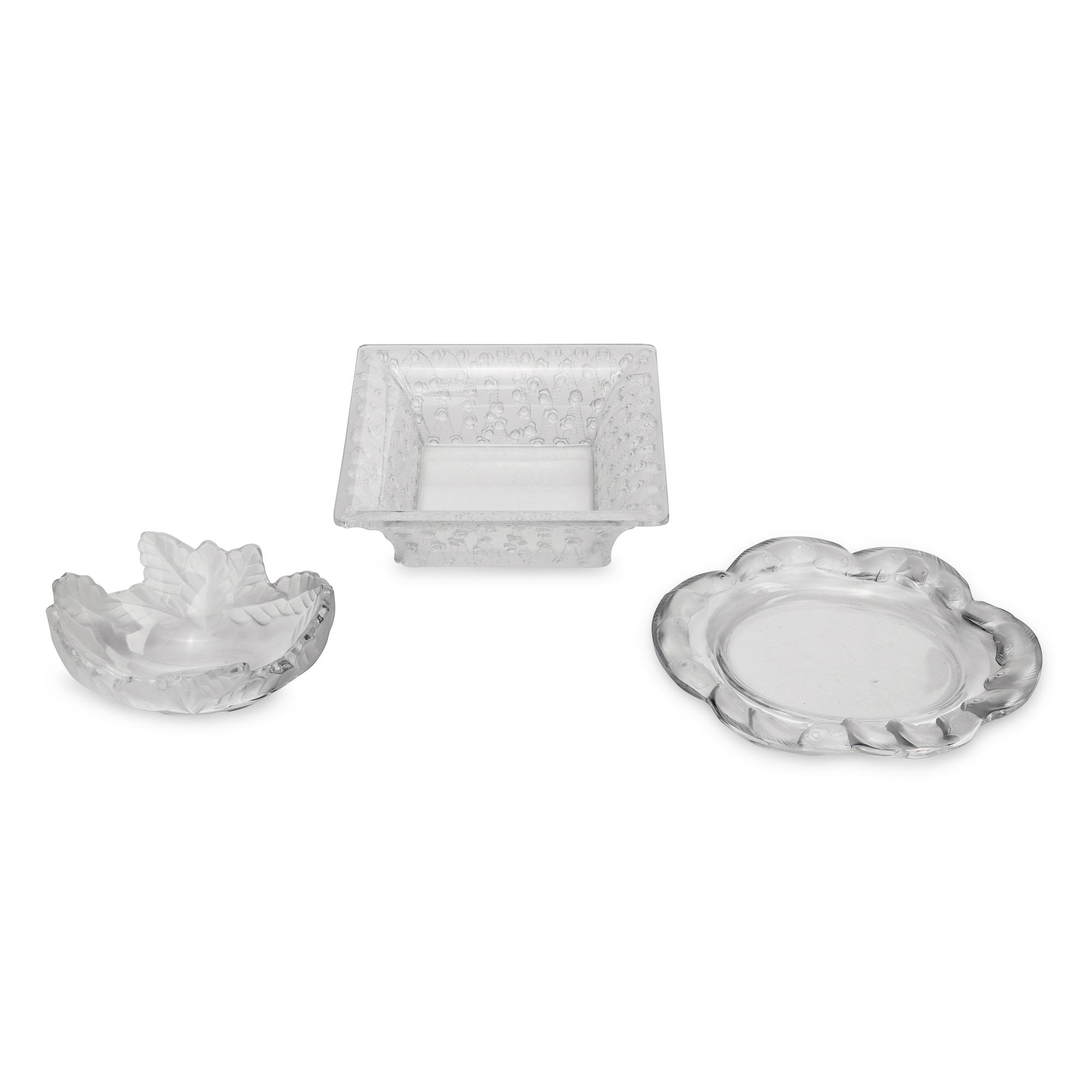Three Lalique Table Articles