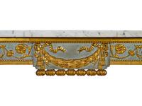 An Italian Painted and Gilt Marble-Top Console Table