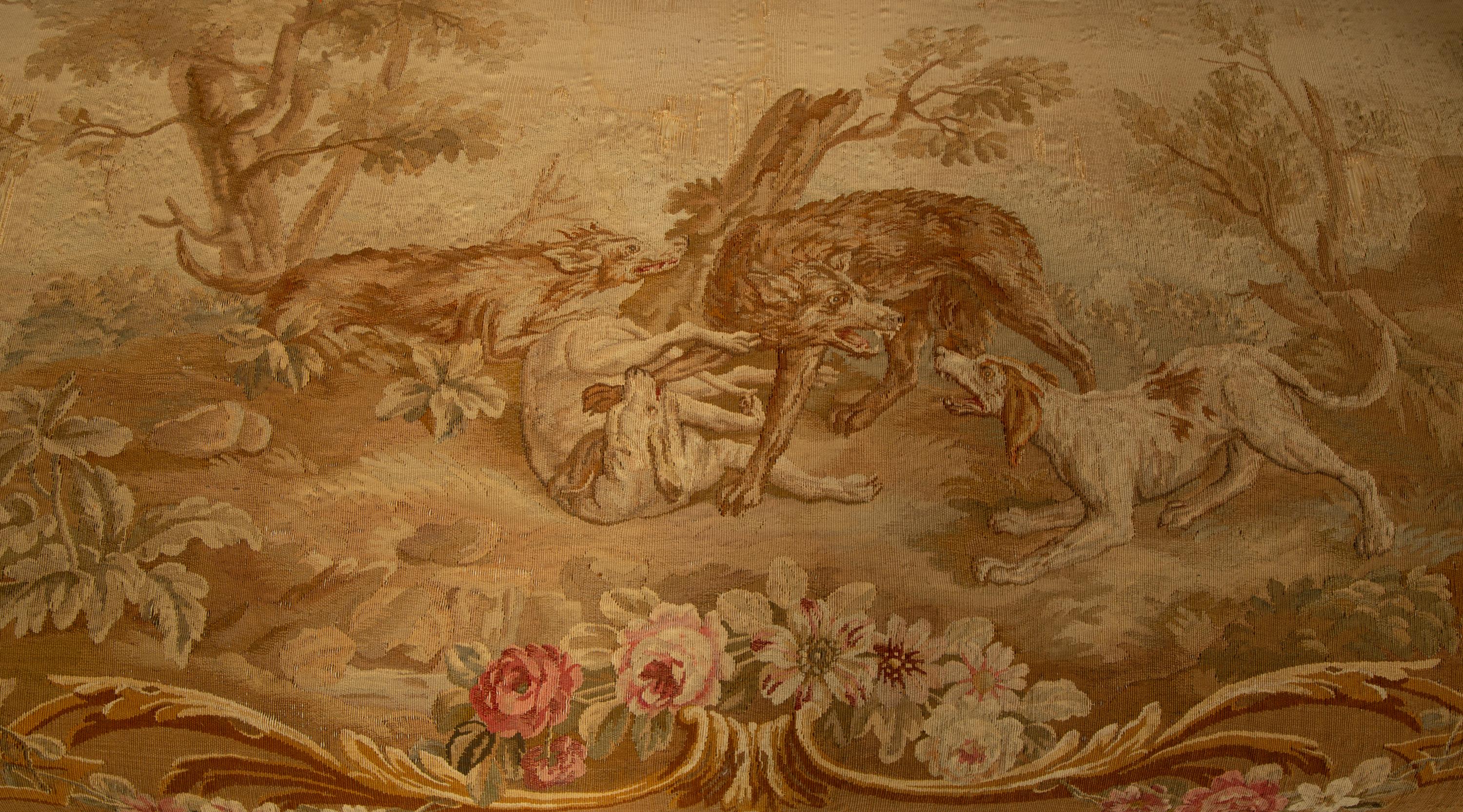 A Louis XVI Style Giltwood Settee with Tapestry Upholstery — LATE 19TH CENTURY